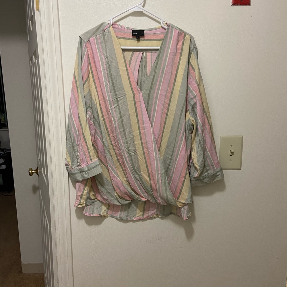 JNY Wrap Front Blouse